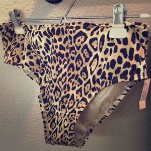 High waisted leopard print swim bottoms!